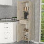 Hanah Home Mueble de Baño 2 Puertas 1 Cajón Selin Travertino Melamina 35x179x31.3cm